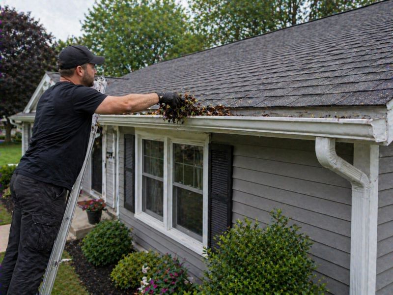 Clogged Gutter Clearing in Fredericksburg, VA