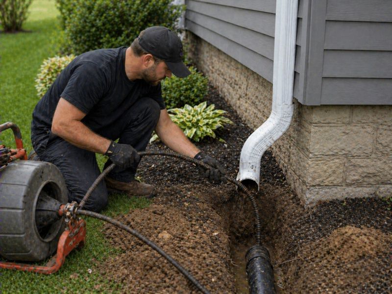 Downspout Blockage Removal in Fredericksburg, VA